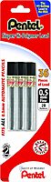 Pentel Super Hi-Polymer Leads, 0.5 mm, 2B, 12 Leads Per Tube, Pack Of 3 Tubes