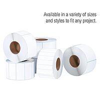 Partners Brand Desktop Direct Thermal Transfer Labels, THD114, Rectangle, 4in x 6in, White, Pack Of 12 Rolls