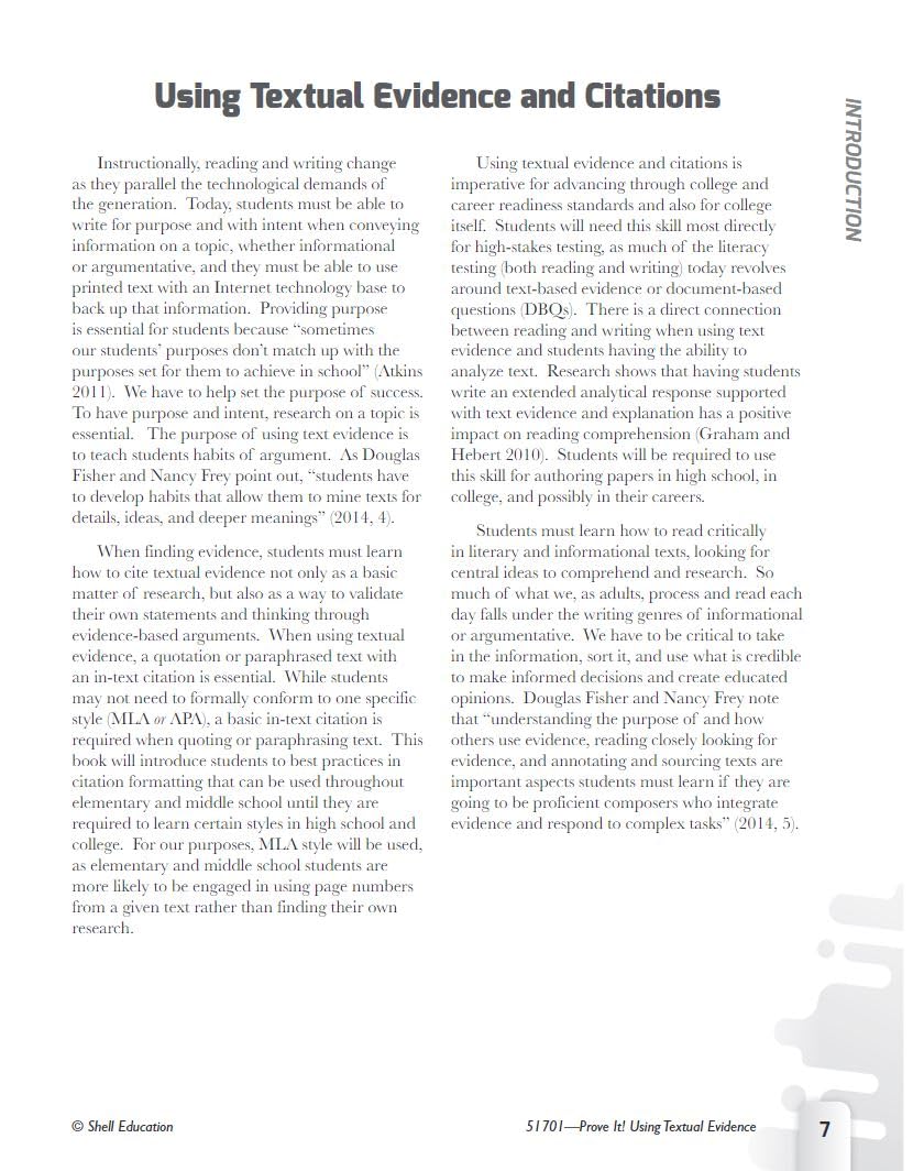 Shell Education Prove It! Using Textual Evidence, Grades 6-8