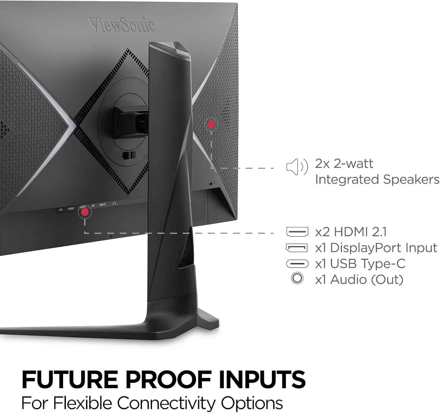 ViewSonic XG IPS Gaming Monitor - FreeSync Premium, NVIDIA G-SYNC Compatible, USB-C 65W
