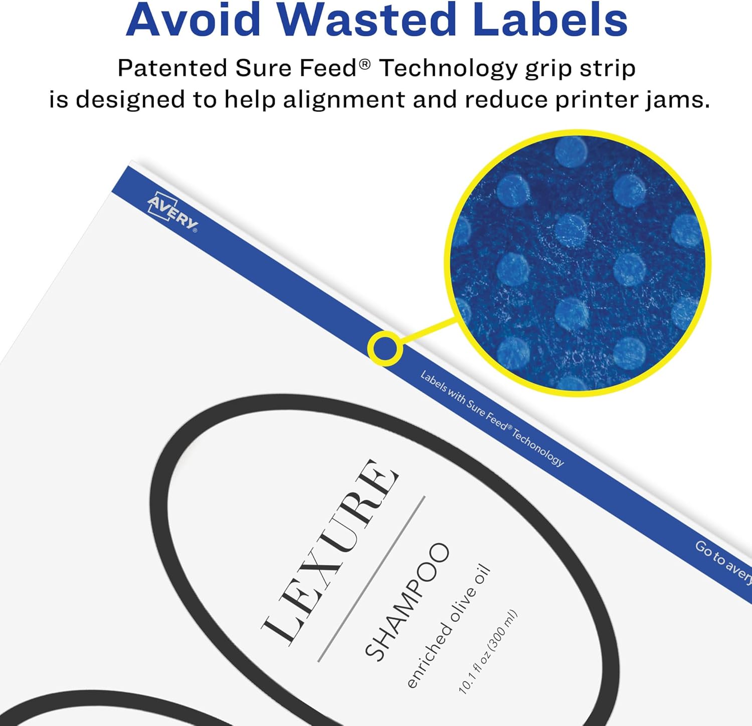AVERY Glossy Clear Oval Labels, Sure Feed Technology, 3" x 5", Print-to-The-Edge, Laser/Inkjet Printable