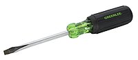 GREENLEE Heavy-Duty Screwdriver, Keystone/Slotted Tip, Acetate Cushion Grip
