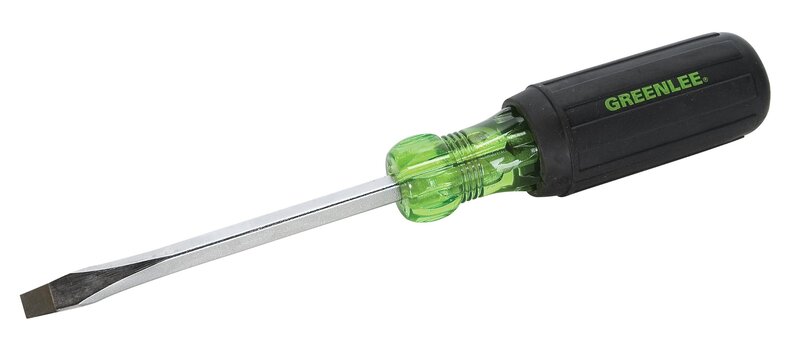 GREENLEE Heavy-Duty Screwdriver, Keystone/Slotted Tip, Acetate Cushion Grip