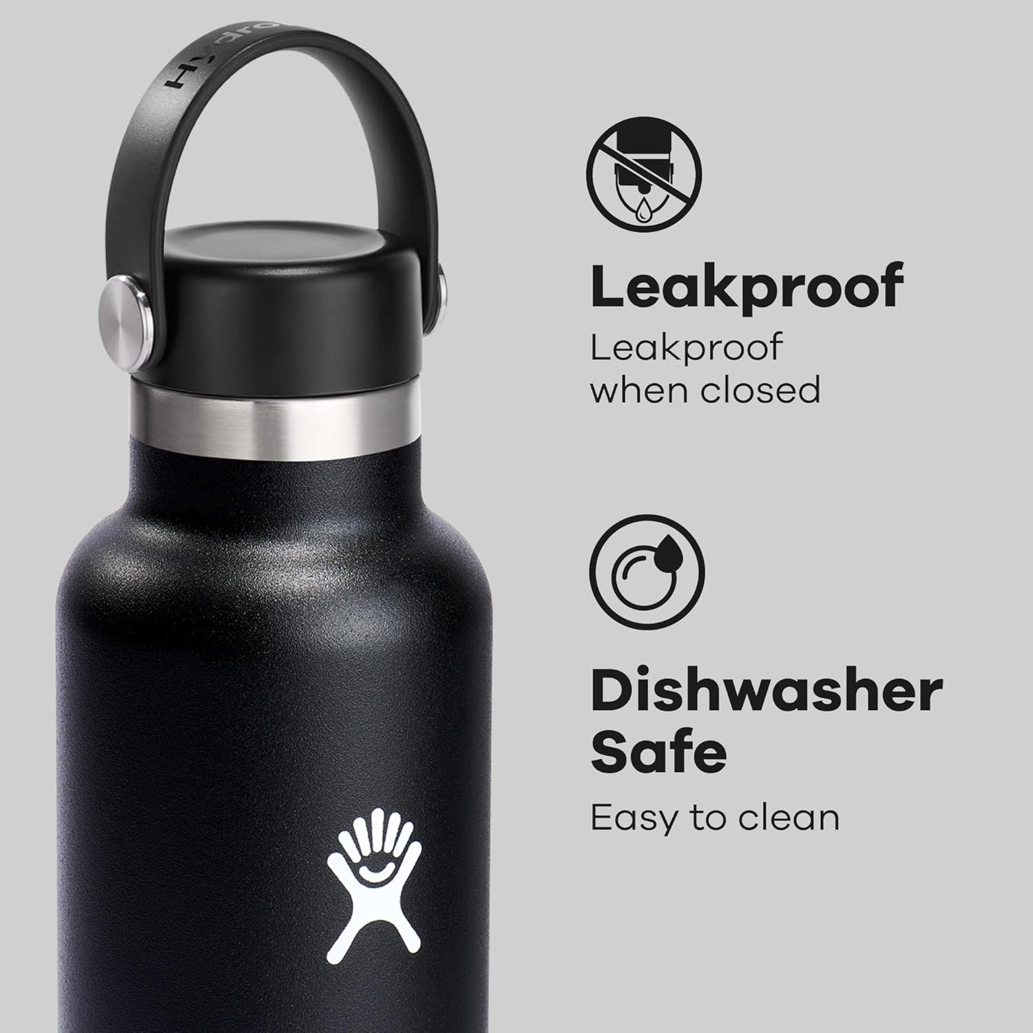 Hydro Flask Standard Mouth Insulated Stainless Steel Water Bottle with Flex Cap