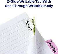 Avery Margin Ultra Tabs — Repositionable 2-Sided Writable Page Tabs