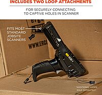 Ergodyne Squids 3137 Barcode Scanner Padded Harness, Sling Style, Tethering Lanyard for Bar Code Scanners , Black Padded Barcode Scanner Sling Lanyard