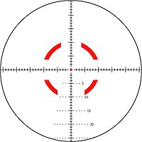 Trijicon VCOG 1-6x24 with Segmented Circle/Crosshair MIL Govt. Reticle and Thumb Screw Mount, Red