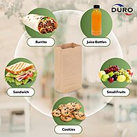 Duro ID# 18405 5# SOS Bag 35# 100% Recycled Natural Kraft, Pack of 500