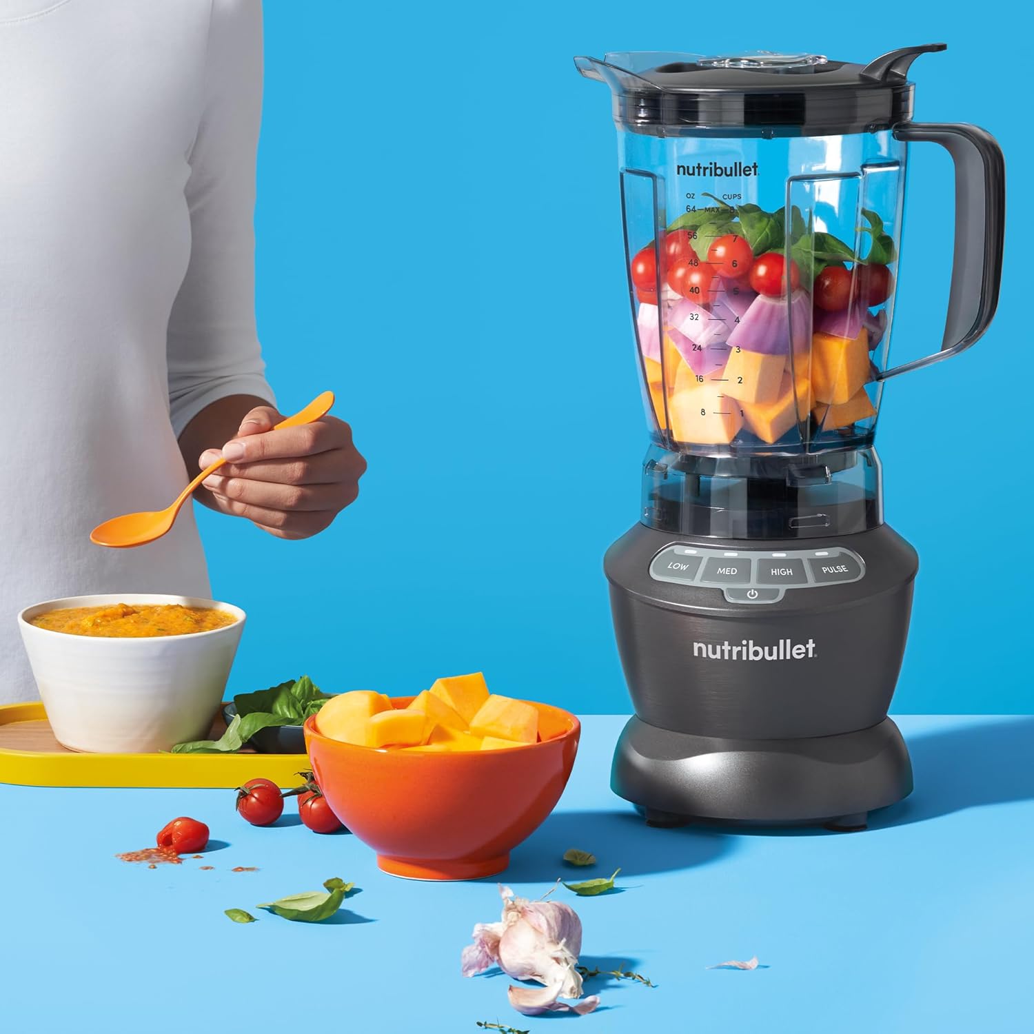 nutribullet Countertop Blender for Shakes, Smoothies, Food Prep, and Frozen Blending, 64 Ounces, 1200 Watt