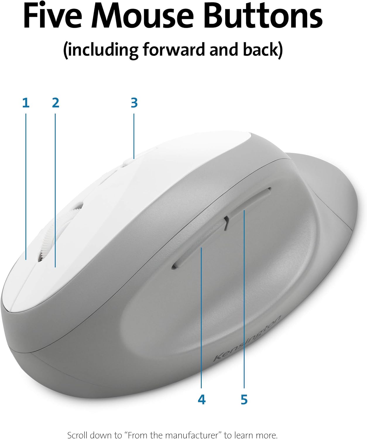 Kensington Pro Fit Ergonomic Wireless Keyboard and Mouse - Grey (K75407US)