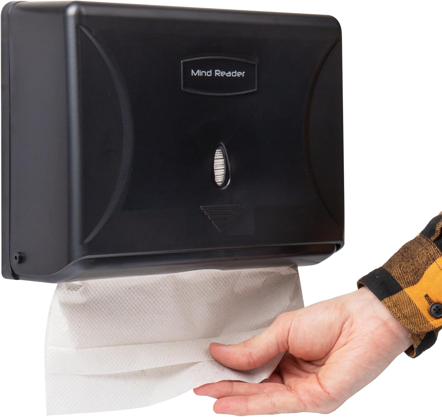 MIND READER Wall-Mounted Multi-Fold Paper Towel Dispenser