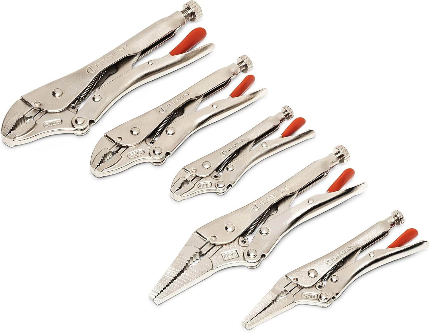 Crescent 5 Piece Curved & Long Nose Locking Plier Set | CLP5SETN-08 5 Piece New