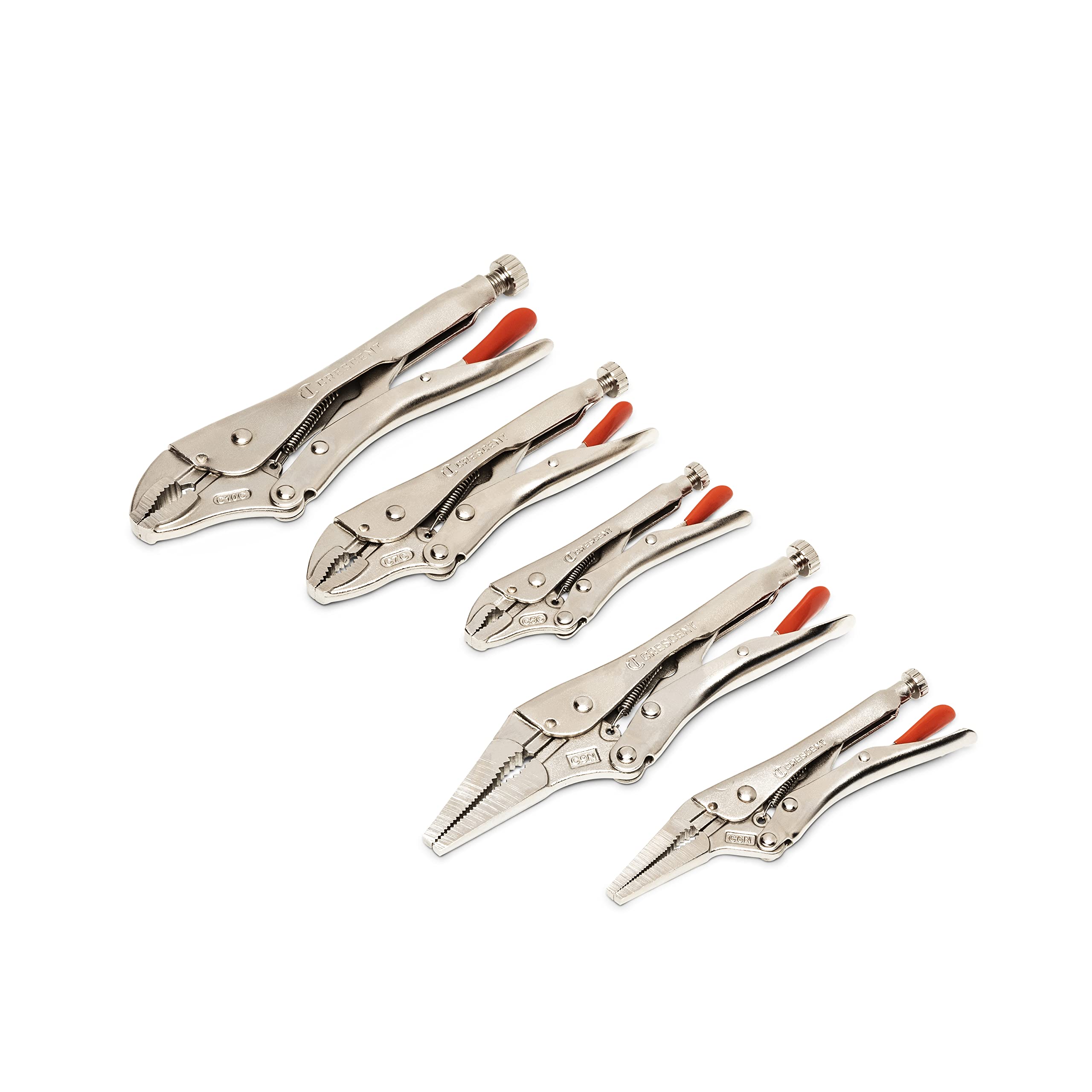 Crescent 5 Piece Curved & Long Nose Locking Plier Set | CLP5SETN-08 5 Piece New