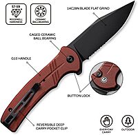 CIVIVI Cogent Folding Pocket Knife - Flipper & Button Lock