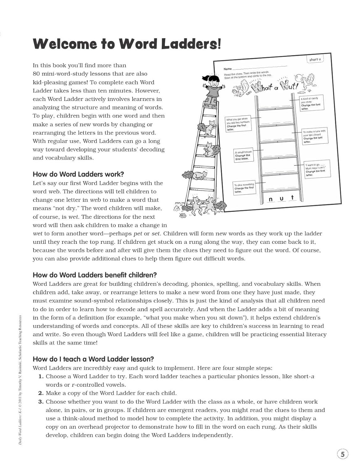Scholastic Daily Word Ladders, Grades K-1