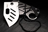 BOKER Plus 01BO010 Credit Card Knife with 2-1/4 in. Straight Edge Blade, Black