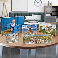 Azar Displays Acrylic Vertical/Horizontal Block Frame with Magnets