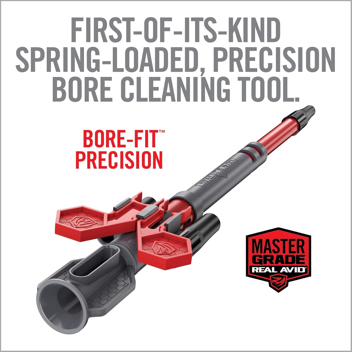 Real Avid Smart-Fit Bore Guide with 3 Interchangeable Tips for Cleaning Rod Alignment and Gun Cleaning