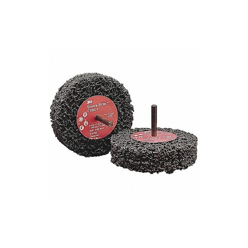 Scotch-Brite C2-ZS Abrasive Clean and Strip Disc, Silicon Carbide, 4" Diameter, 1" Width, 1/4" Shank