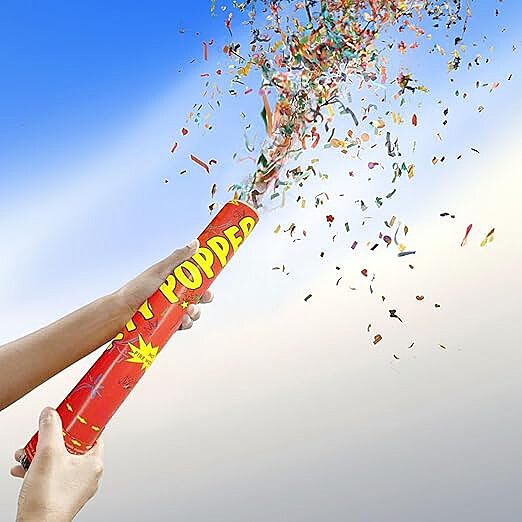Party Popper - Paper Only - 30 CM - Set of 2