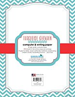 Barker Creek Turquoise Chevron Computer Paper, 8-1/2 x 11 Inches, 50 Sheets