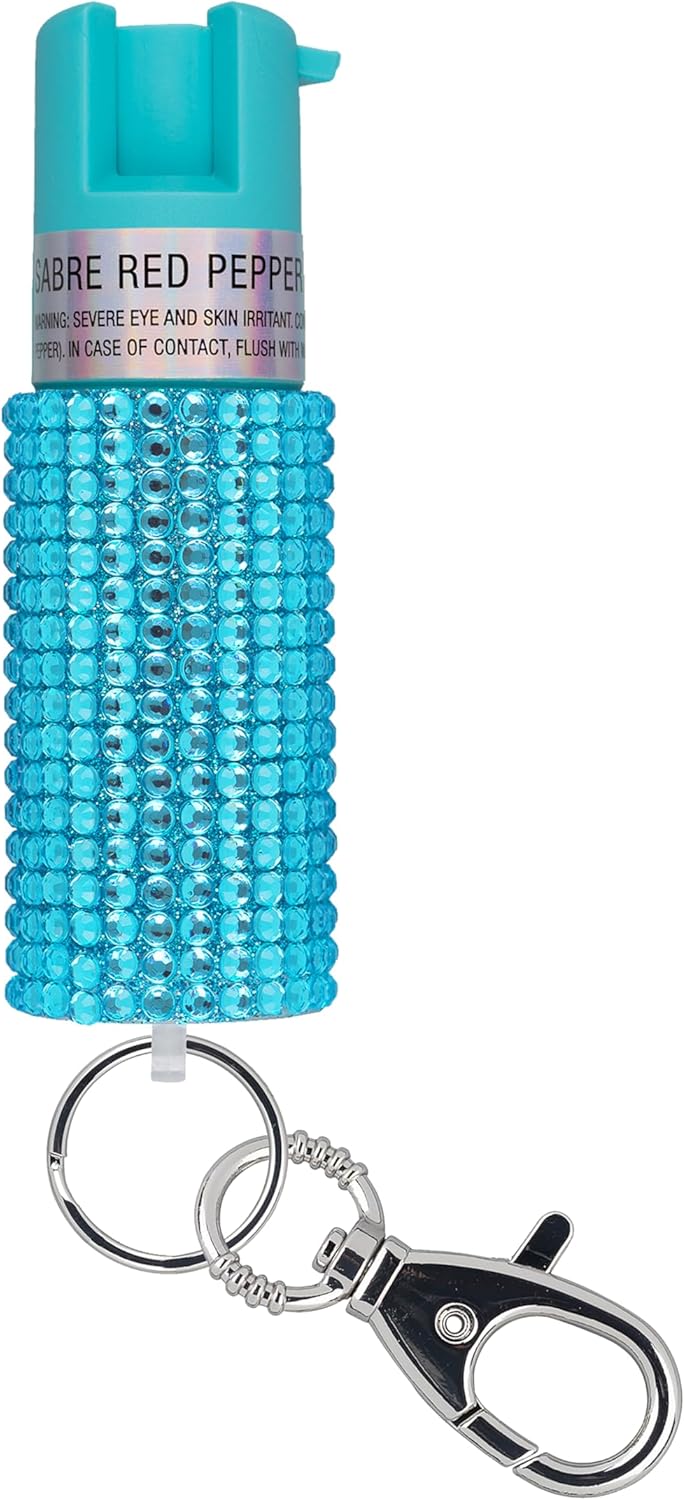 SABRE Jeweled Pepper Spray with Snap Clip, Maximum Strength