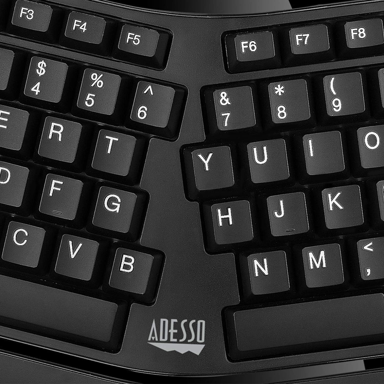 TruForm AKB-150SB-TAA Desktop Ergonomic Smart Card Reader Keyboard (TAA Compliant), Black