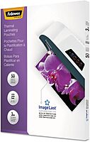 Fellowes Thermal Laminating Pouches, ImageLast, Jam Free, Letter Size, 3 Mil, 50 Pack (52225)