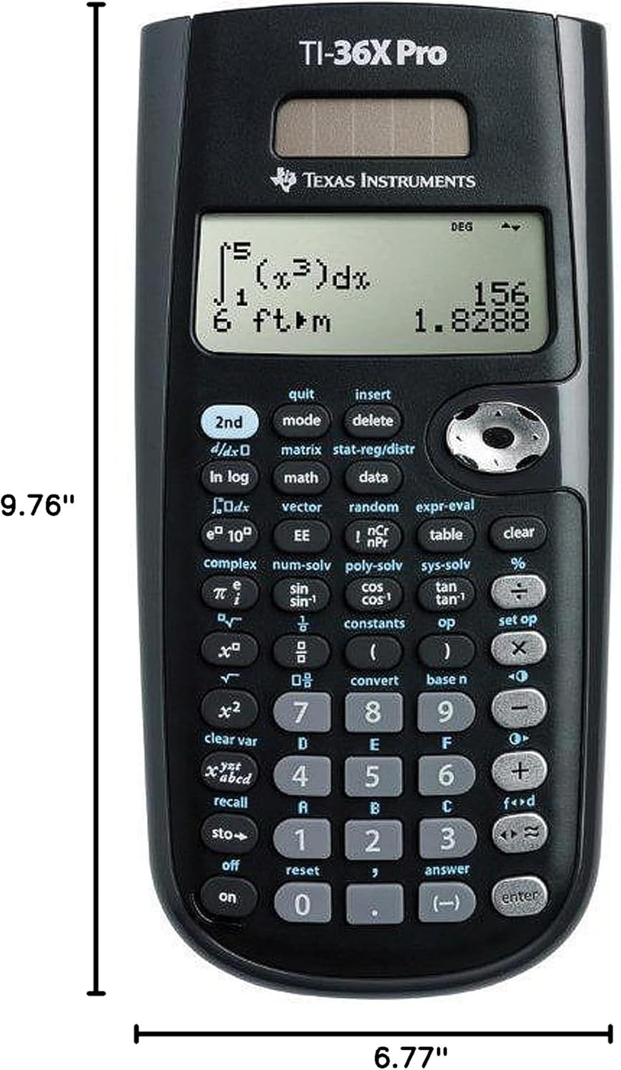 Texas Instruments TI-36X Pro Engineering/Scientific Calculator - 4-line MultiView (Black)