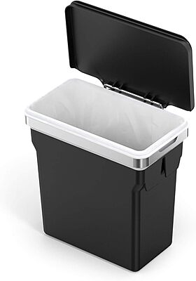simplehuman Under-Cabinet and In-Cabinet Pull-Out Trash & Recycling Bin, Heavy-Duty Steel Frame
