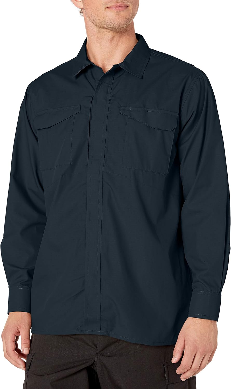 TRU-SPEC 24-7 1051002 Men's Ultralight Long Sleeve Uniform Shirt, Polyester Cotton Rip-Stop, X-Small Regular