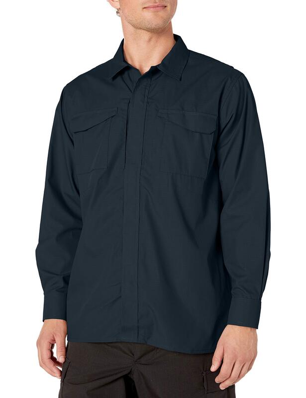 TRU-SPEC 24-7 1051002 Men's Ultralight Long Sleeve Uniform Shirt, Polyester Cotton Rip-Stop, X-Small Regular