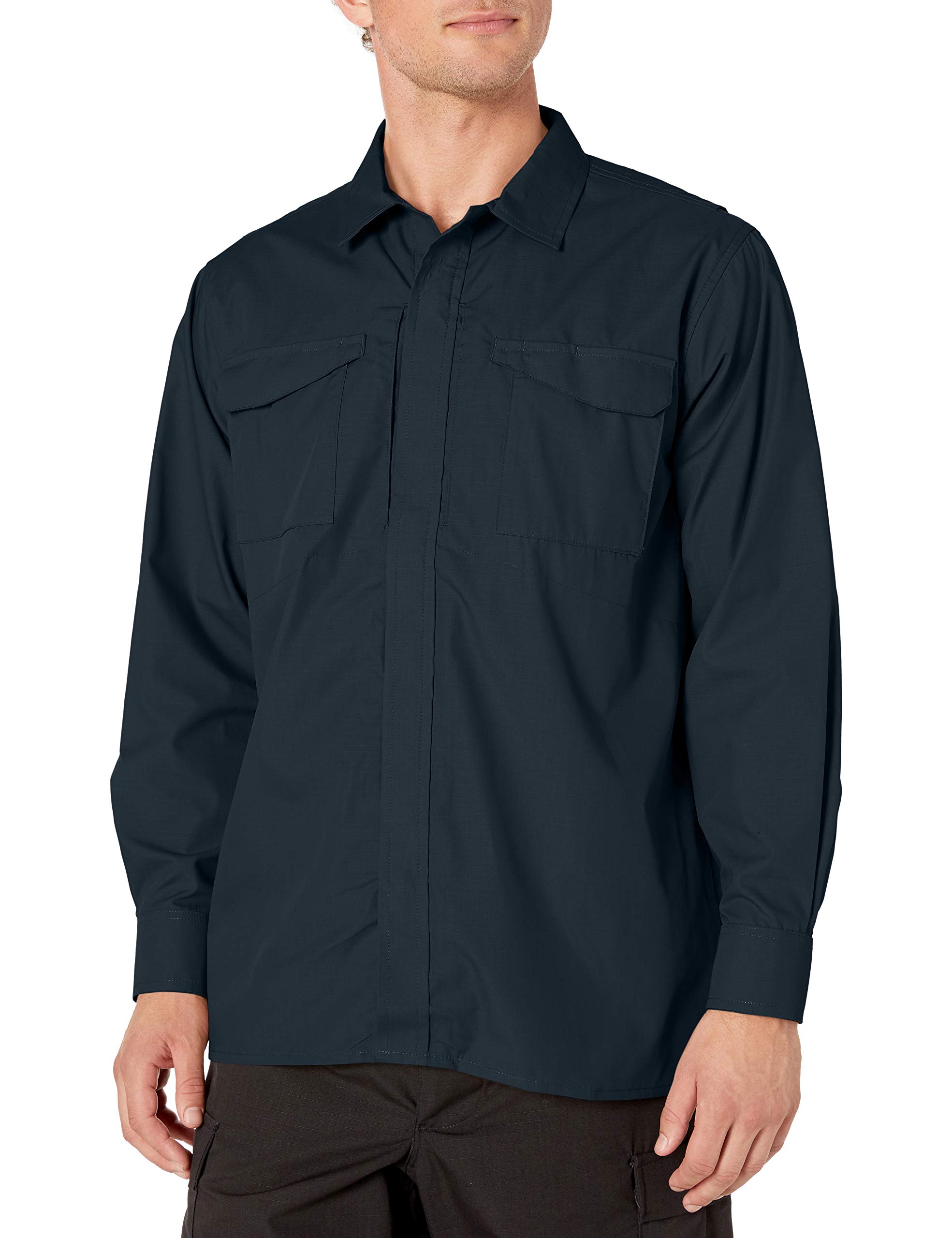 TRU-SPEC 24-7 1051002 Men's Ultralight Long Sleeve Uniform Shirt, Polyester Cotton Rip-Stop, X-Small Regular
