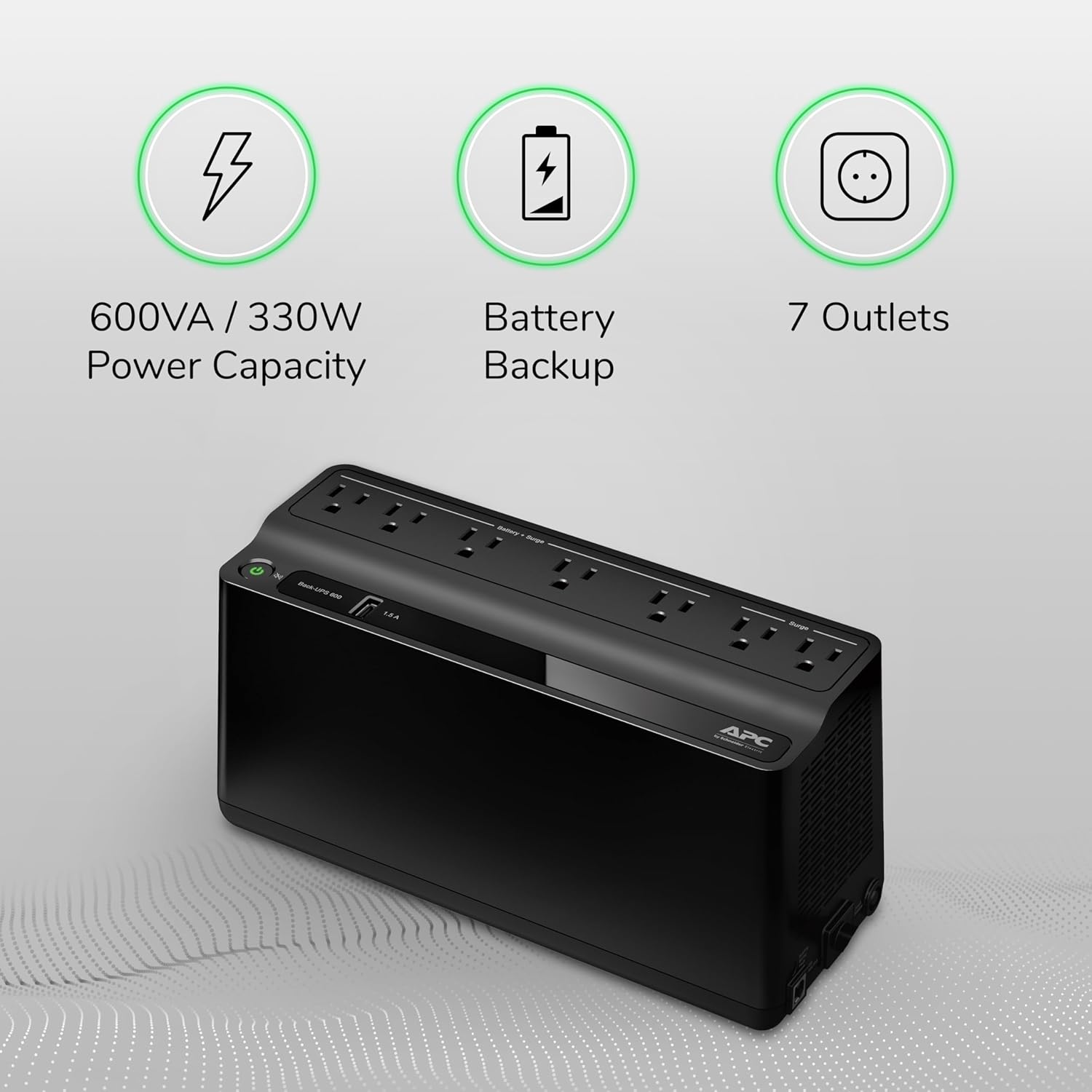 APC Back-UPS Battery Backup and Surge Protector UPS