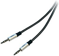 SIIG 10 Feet (3M) Fabric Woven Braided 3.5mm Stereo Aux Extension Cable for Smartphones or Tablets, Durable and Tangle-free, Male to Male, (CB-AU0B12-S1)