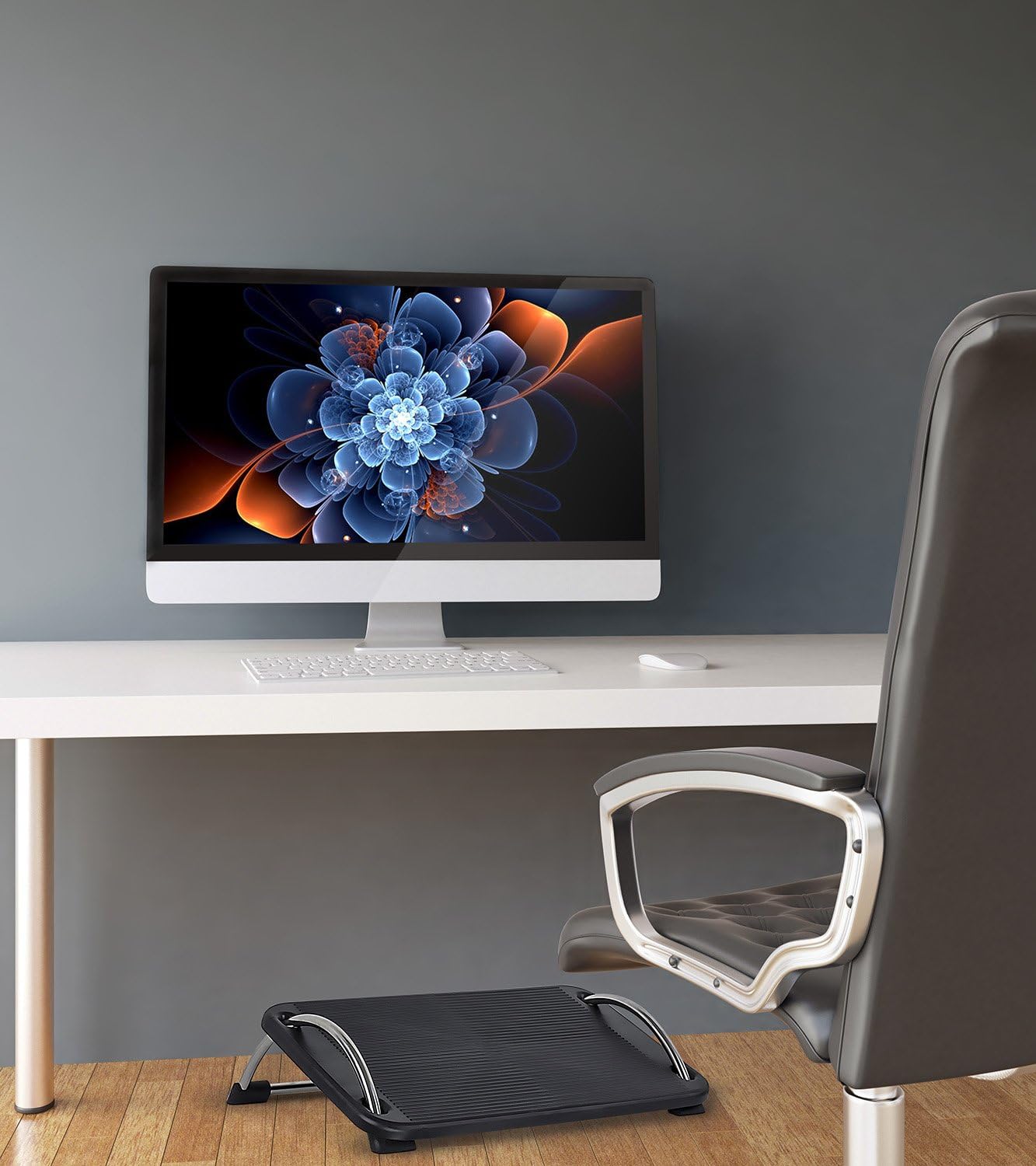 Mount-It! Tilting Footrest Under Desk | Ergonomic Office Foot Rest Adjustable | Computer Desk Foot Support | Large Platform