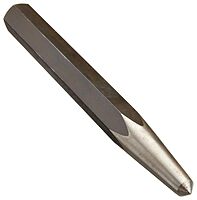Martin P42 Alloy Steel 1/4" Point Center Punch, 6" Overall Length, Industrial Black Finish