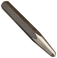Martin P42 Alloy Steel 1/4" Point Center Punch, 6" Overall Length, Industrial Black Finish