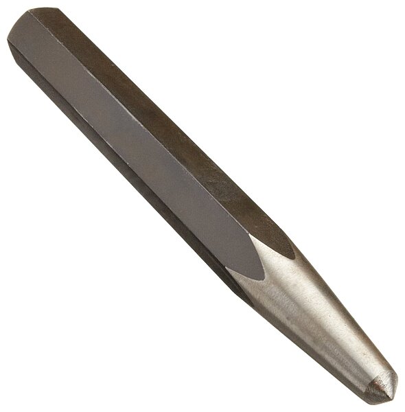 Martin P42 Alloy Steel 1/4" Point Center Punch, 6" Overall Length, Industrial Black Finish