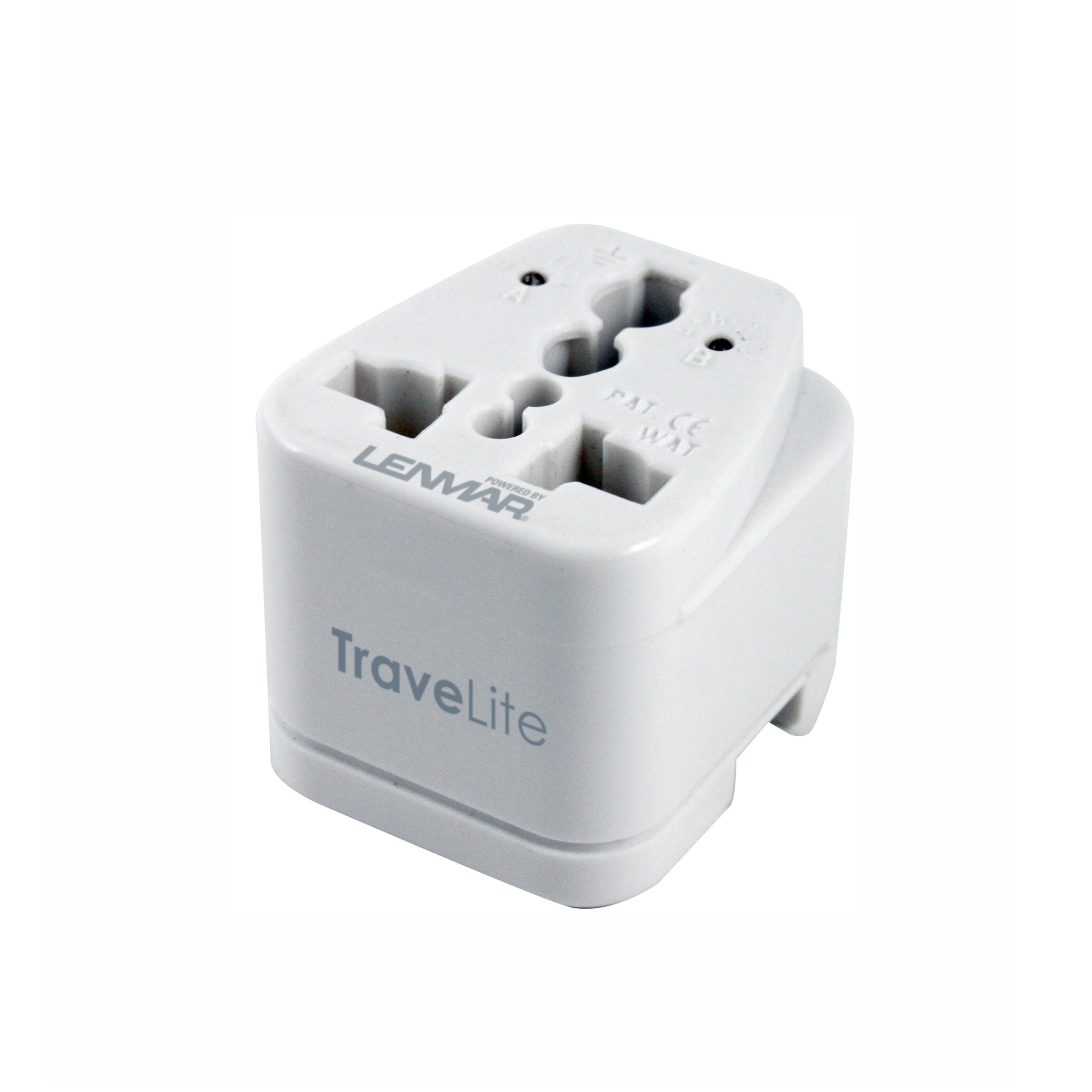 Lenmar TraveLite Ultra Compact All-in-One International Travel Adapter, White, AC150