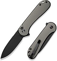 CIVIVI Elementum II Pocket Folding Knife 2.96in Blade Button Lock Deep-Carry Clip