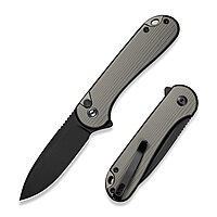CIVIVI Elementum II Pocket Folding Knife 2.96in Blade Button Lock Deep-Carry Clip