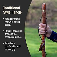BRAZOS Free Form Rustic Wood Walking Stick, Traditional Handle, Made in USA