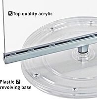 Azar Displays Revolving Sign Holder Acrylic Vertical Two Sided Revolving Acrylic Sign Holder: 8.5 in. W x 11 in.H, 2-Pack