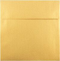 JAM PAPER Metallic Invitation Envelopes - Gold Stardream - 25/Pack
