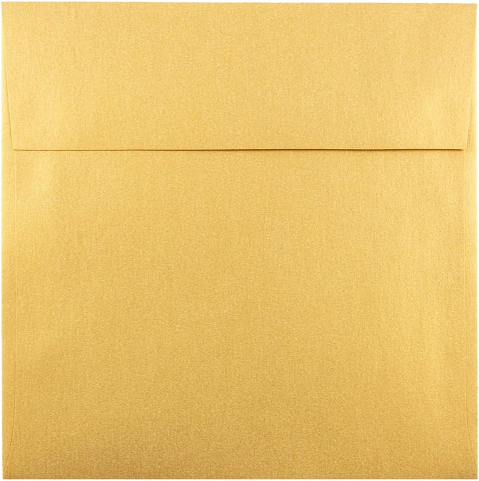 JAM PAPER Metallic Invitation Envelopes - Gold Stardream - 25/Pack