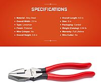 Crescent 508CVN 8-Inch Side Cutting Solid Joint Cushion Grip Plier