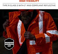 ERGODYNE GloWear 8385 Type R Class 3 High-Visibility 4-in-1 Reflective Safety Jacket