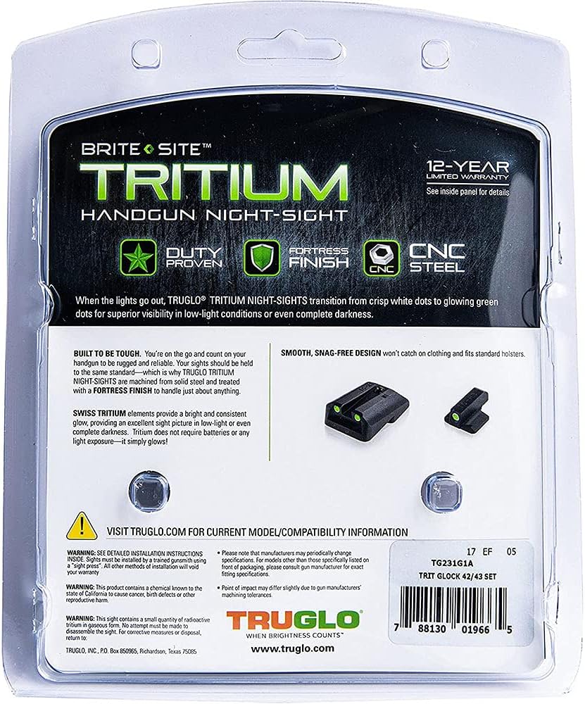 TRUGLO Tritium Handgun Night Sights