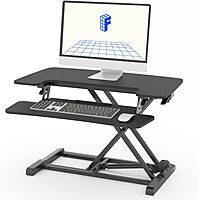 FlexiSpot M7-E Series Desk Riser, 4-3/4" to 19-3/4"H x 31-1/2"W x 16-5/16"D, Black